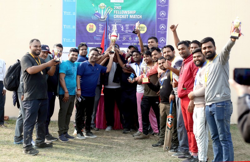रोटरी क्लबको लाजस्पद हार, सेकेण्ड फेलोसिप क्रिकेट प्रतियोगिताको उपाधि पत्रकार महासंघ पर्सालाई